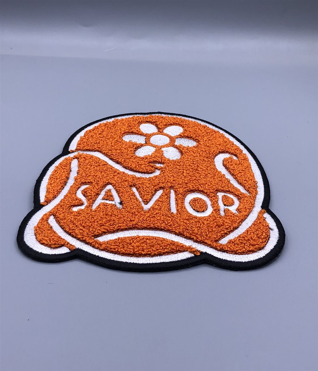 Custom patch on varsity jacket